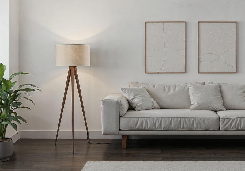 Director Floor Lamp in Metal W. Rosewood Veneer
