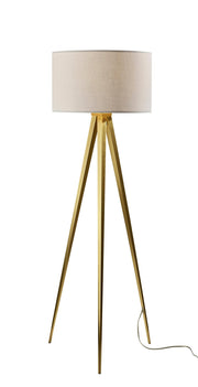 Director Floor Lamp in Antique Brass
