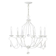 Chesterfield 6-Light Chandelier in Antique White
