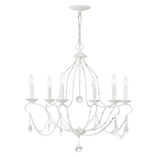 Chesterfield 6-Light Chandelier in Antique White