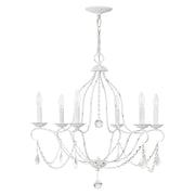 Chesterfield 6-Light Chandelier in Antique White