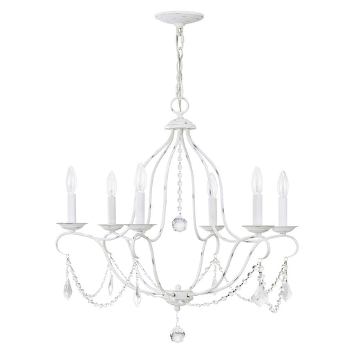 Chesterfield 6-Light Chandelier in Antique White