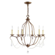 Chesterfield 6-Light Chandelier in Hand Applied Venetian Golden Bronze