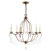 Chesterfield 6-Light Chandelier in Hand Applied Venetian Golden Bronze