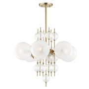 Calypso 6-Light Chandelier in Aged Brass