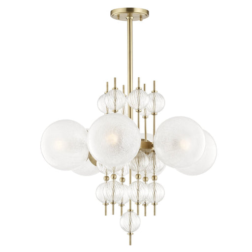 Calypso 6-Light Chandelier in Aged Brass