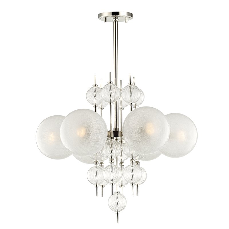 Calypso 6-Light Chandelier in Polished Nickel