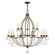 Chesterfield 15-Light Foyer Chandelier in Hand Applied Venetian Golden Bronze