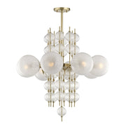 Calypso 8-Light Chandelier in Aged Brass