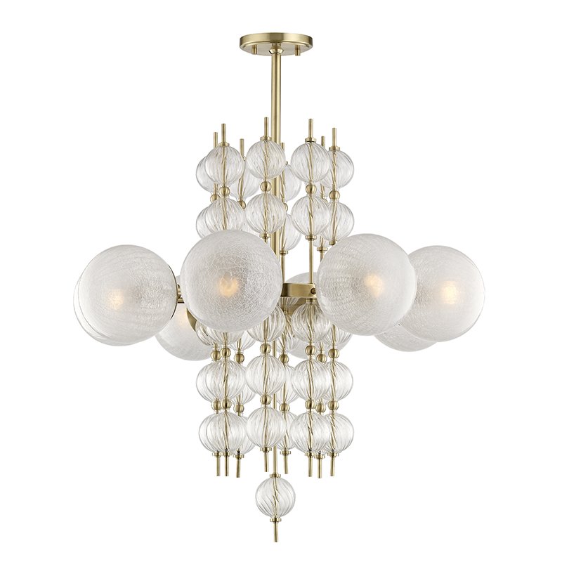 Calypso 8-Light Chandelier in Aged Brass