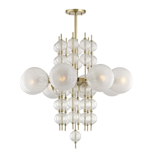 Calypso 8-Light Chandelier in Aged Brass