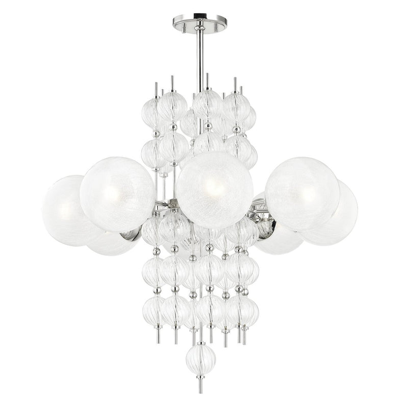 Calypso 8-Light Chandelier in Polished Nickel