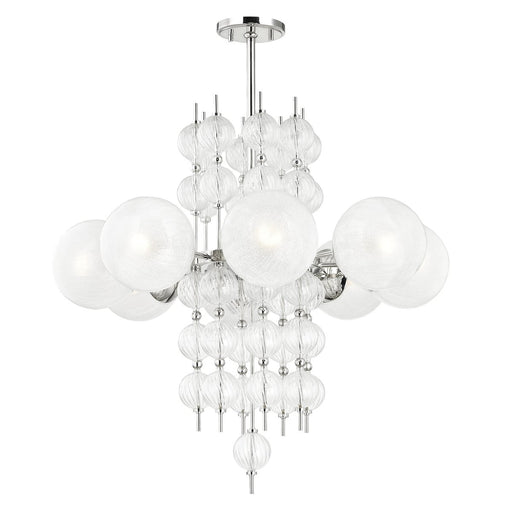 Calypso 8-Light Chandelier in Polished Nickel