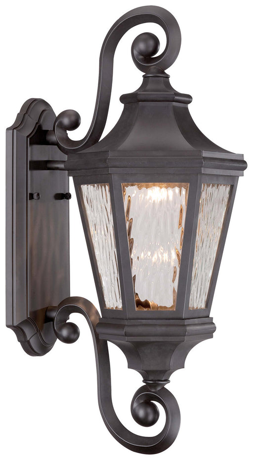 Hanford Pointe 1-Light Outdoor LED Wall Mount in Oil Rubbed Bronze & Clear Water Glass
