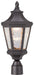 Hanford Pointe 1-Light Outdoor LED Post Mount Lantern in Oil Rubbed Bronze & Clear Water Glass