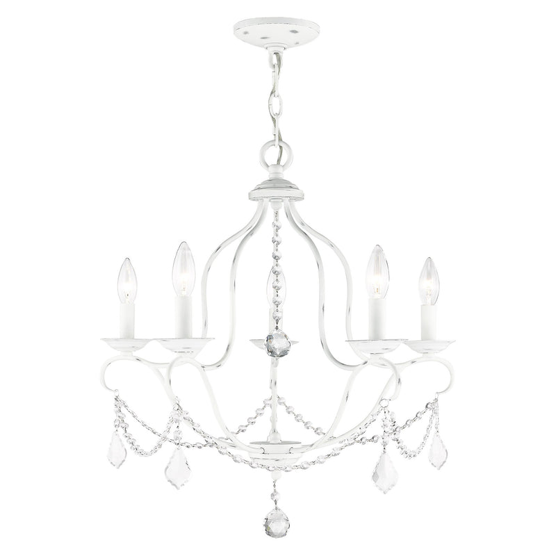 Chesterfield 5-Light Chandelier in Antique White
