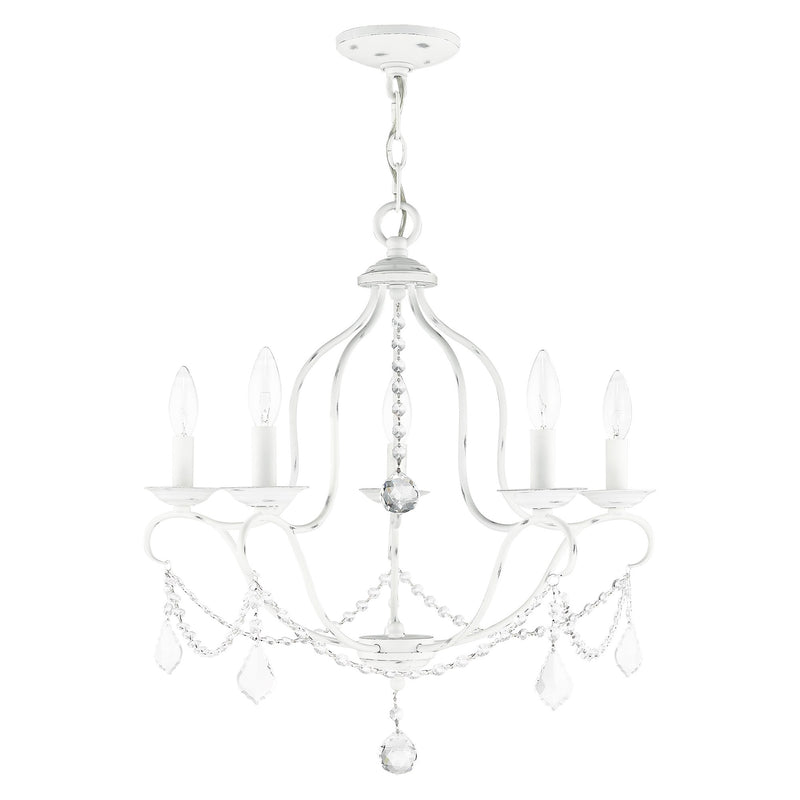 Chesterfield 5-Light Chandelier in Antique White
