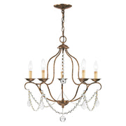 Chesterfield 5-Light Chandelier in Hand Applied Venetian Golden Bronze