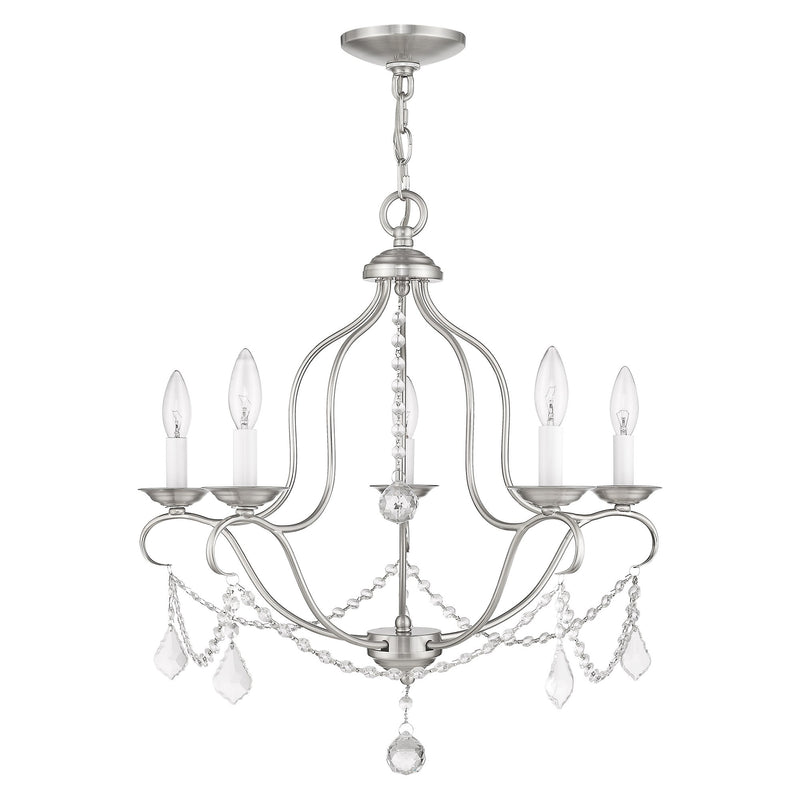 Chesterfield 5-Light Chandelier in Brushed Nickel