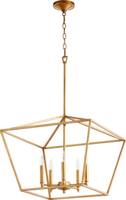 Gabriel 5 Light Chandelier in Gold Leaf