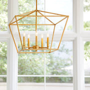 Gabriel 5 Light Chandelier in Gold Leaf