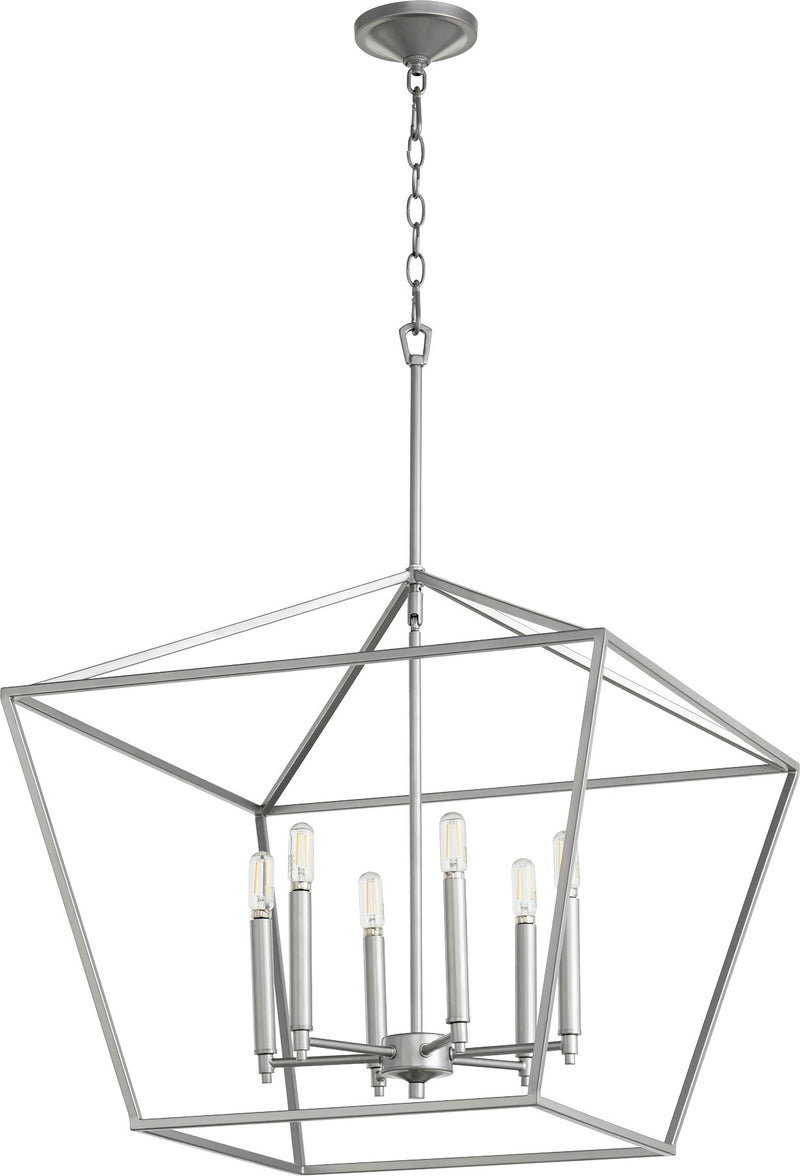 Gabriel 6 Light Chandelier in Classic Nickel