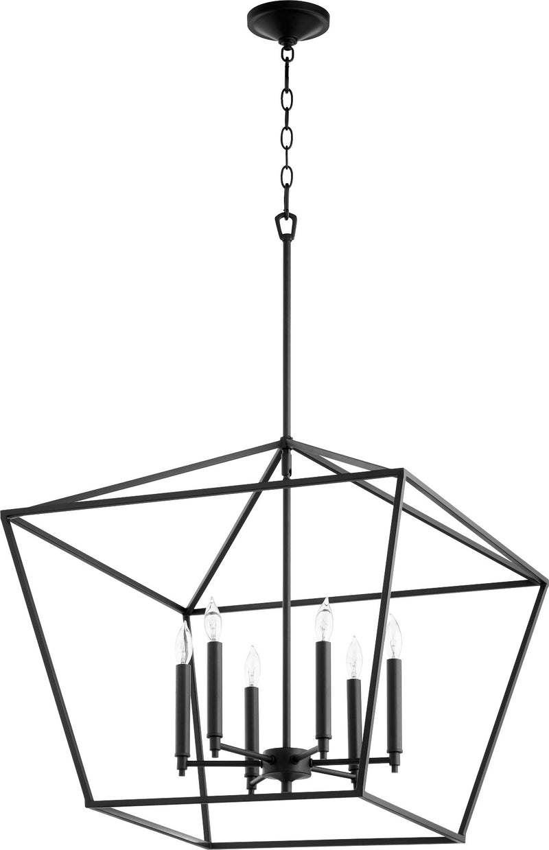 Gabriel 6 Light Chandelier in Textured Black