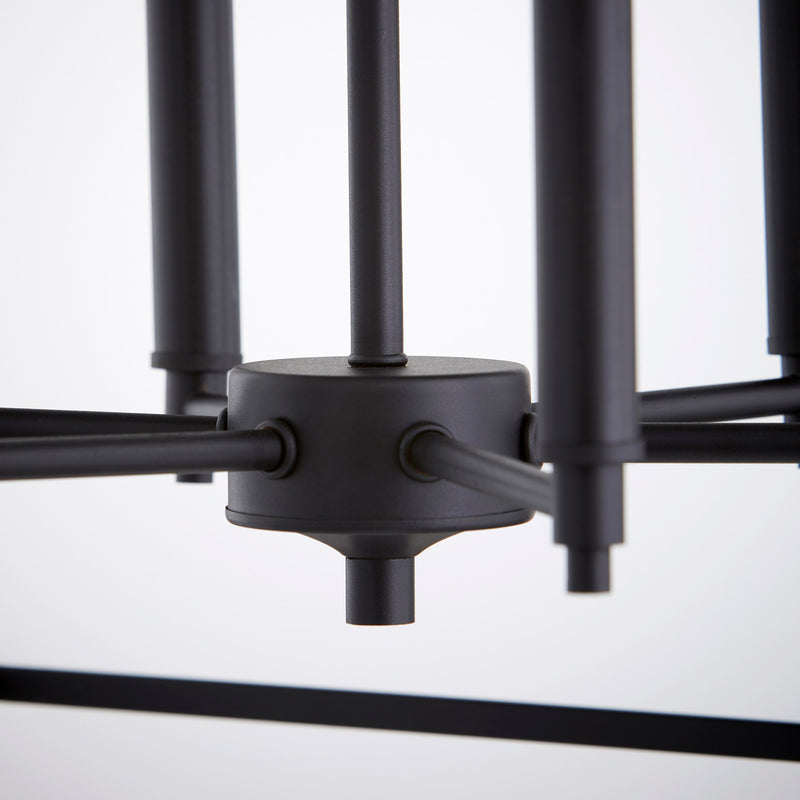 Gabriel 6 Light Chandelier in Textured Black