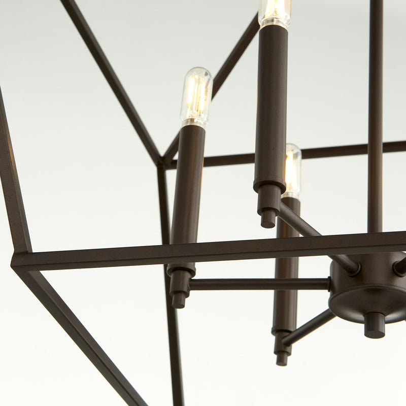 Gabriel 6 Light Chandelier in Oiled Bronze