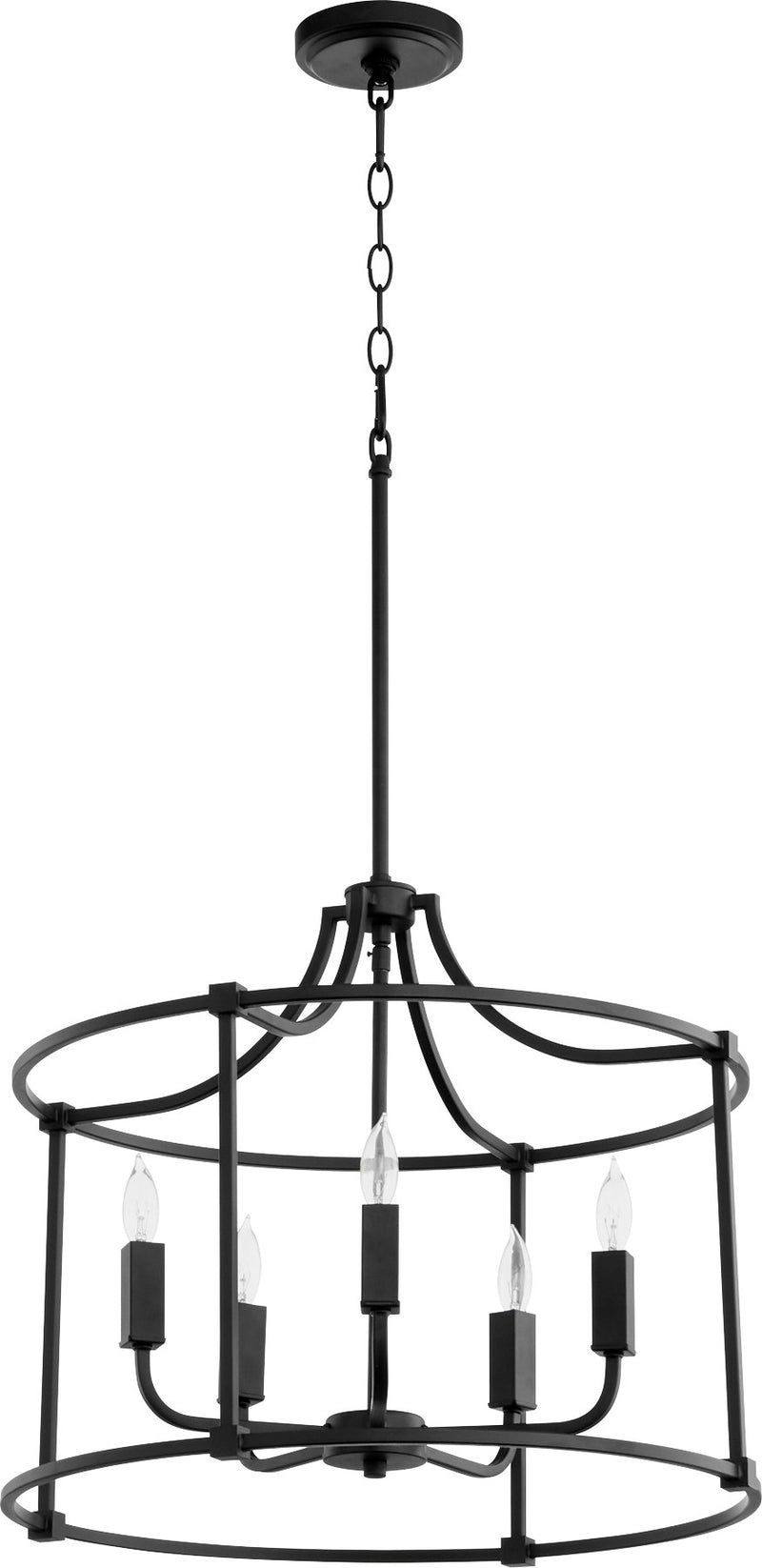 Olympus 5 Light Chandelier in Textured Black