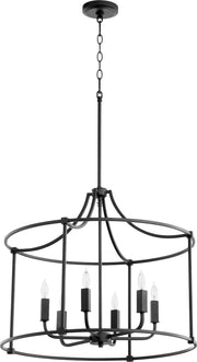 Olympus 6 Light Chandelier in Textured Black