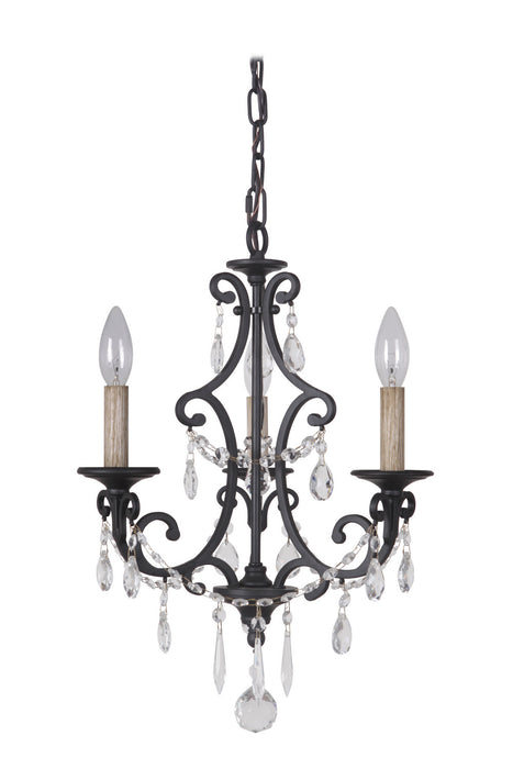 Bentley 3-Light Chandelier in Matte Black - Lamps Expo