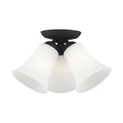 Ridgedale 3-Light Semi-Flush Mount in Black