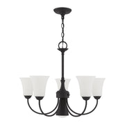 Ridgedale 5-Light Chandelier with Downlight in Black