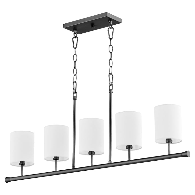 Harmony 5 Light Linear Chandelier in Matte Black