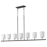 Harmony 7 Light Linear Chandelier in Matte Black