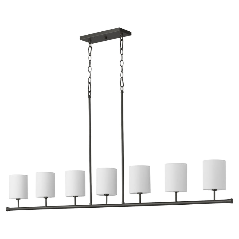 Harmony 7 Light Linear Chandelier in Matte Black