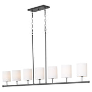 Harmony 7 Light Linear Chandelier in Matte Black