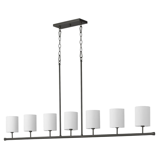 Harmony 7 Light Linear Chandelier in Matte Black
