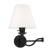 Swing Arm Wall Lamp with 10" Shade in Black