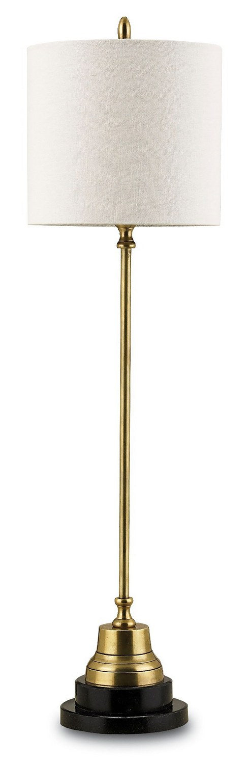 Messenger Table Lamp in Vintage Brass/Black