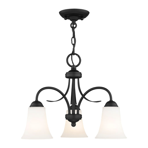 Ridgedale 3-Light 14.5" Tall Convertible Chandelier / Semi-Flush Mount in Black