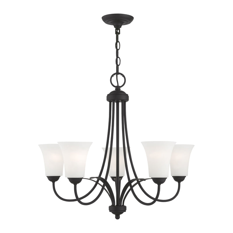 Ridgedale 5-Light 23" Tall Chandelier in Black