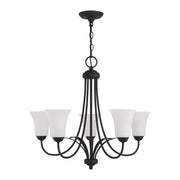 Ridgedale 5-Light 23" Tall Chandelier in Black