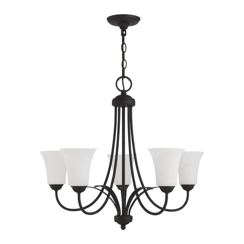 Ridgedale 5-Light 23" Tall Chandelier in Black