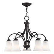 Ridgedale 5-Light 18.5" Tall Chandelier in Black
