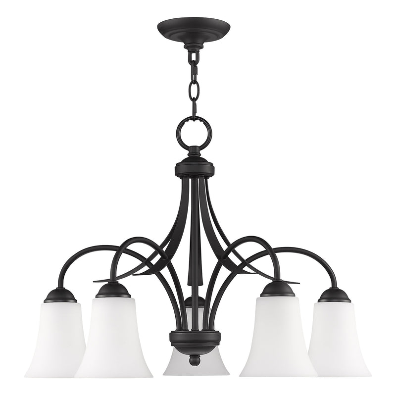 Ridgedale 5-Light 18.5" Tall Chandelier in Black
