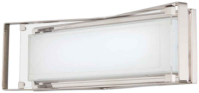 Crystal Clear LED Bath Vanity Light in Polished Nickel