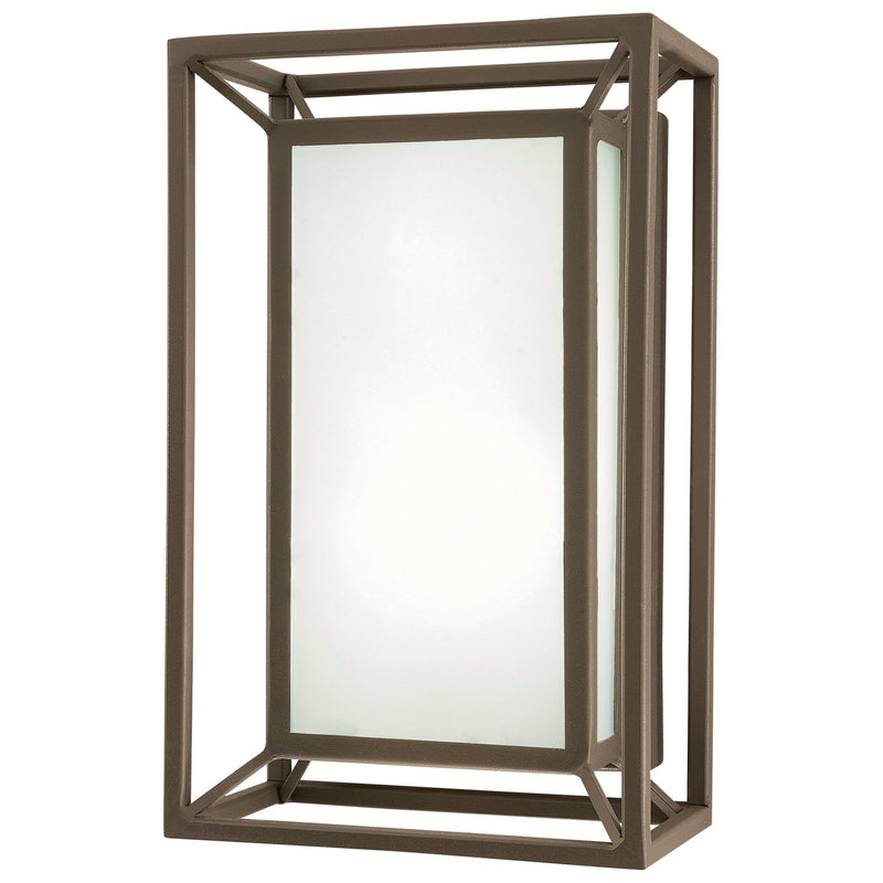Outline Large LED Outdoor Wall Sconce in Sand Bronze