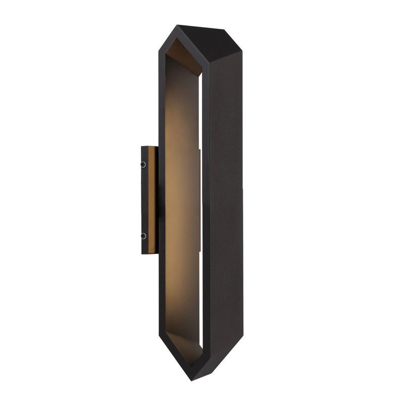 Pitch Small LED Outdoor Wall Sconce in Sand Coal Black